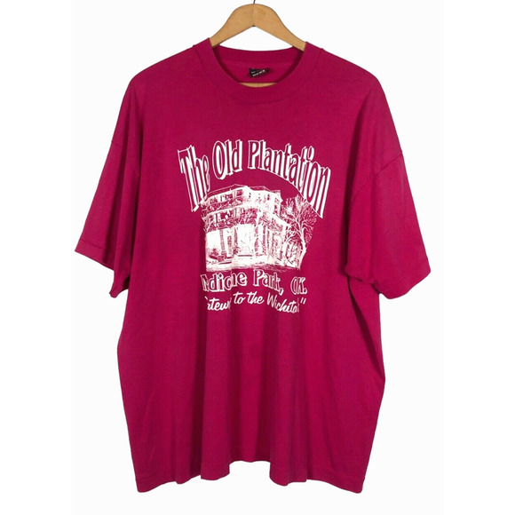 Vtg Fruit of the Loom 2X T Shirt The Old Plantation Medicine Park Oklahoma - Picture 1 of 5